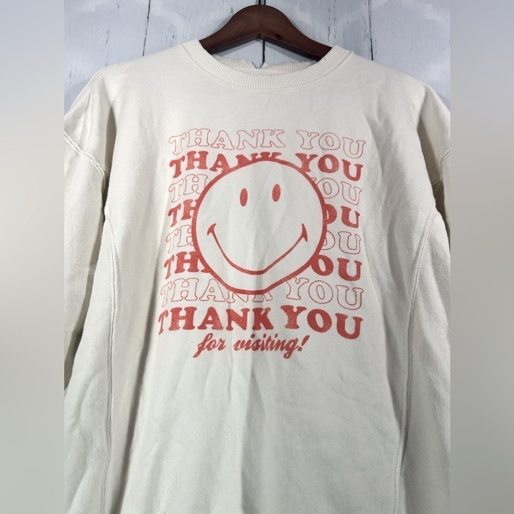 Aerie The Chill Crew Neck Sweatshirt Womens Oversized Graphic Long Sleeve Sz XS - Picture 13 of 14